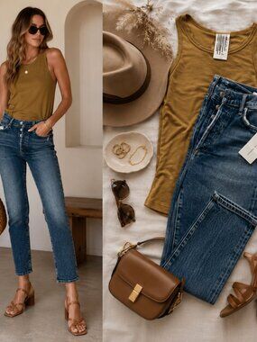 Citizens of Humanity Olivia High Rise 23 + Free People XS Tank Capsule Outfit